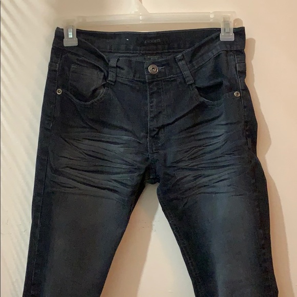Men’s black faded skinny jeans - Picture 2 of 3